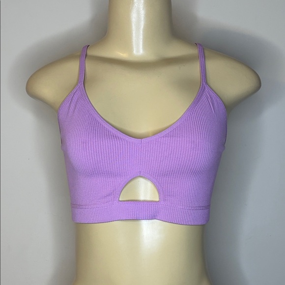 Colsie Lavender Ribbed Bralette Size L - Picture 1 of 6